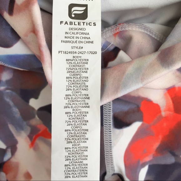 Fabletics Stella Floral Mesh High Rise Leggings - Picture 8 of 10